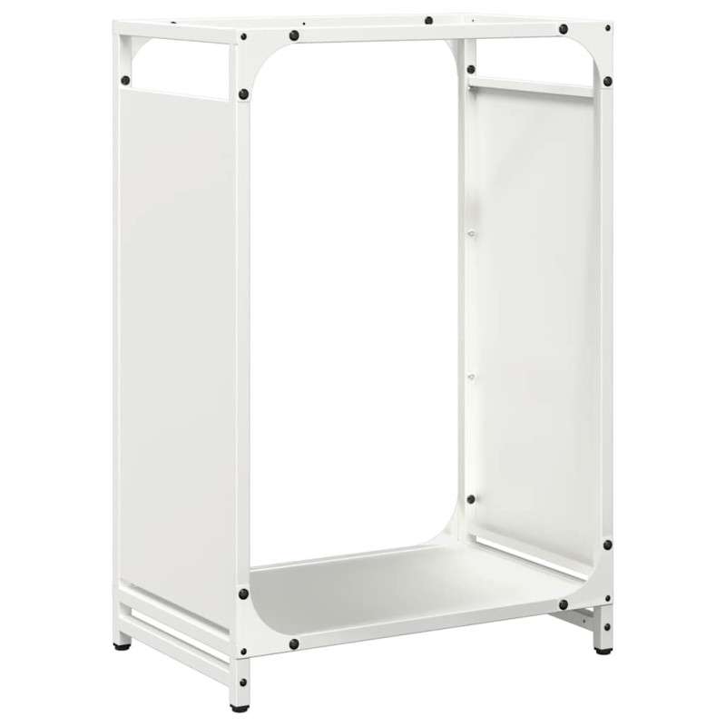Brennholzregal Weiß 44x28x65 cm Kaltgewalzter Stahl