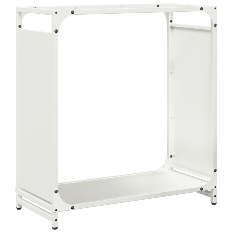 Brennholzregal Weiß 60x28x65 cm Kaltgewalzter Stahl