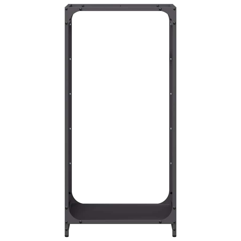 Brennholzregal Schwarz 44x28x90 cm Kaltgewalzter Stahl