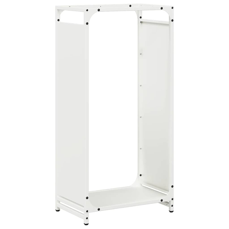 Brennholzregal Weiß 44x28x90 cm Kaltgewalzter Stahl
