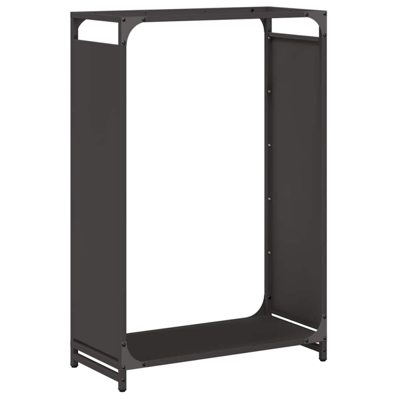 Brennholzregal Schwarz 60x28x90 cm Kaltgewalzter Stahl