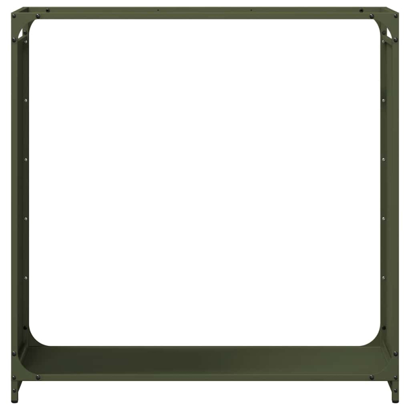 Brennholzregal Olivgrün 90x28x90 cm Kaltgewalzter Stahl
