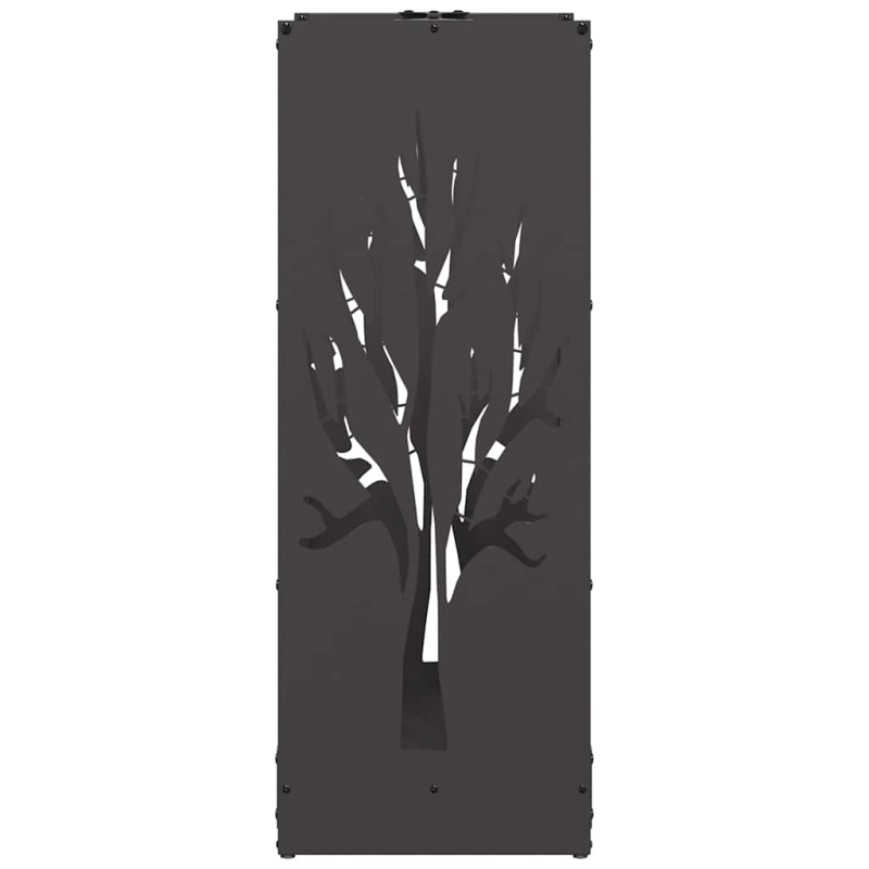 Brennholzregal Schwarz 40x30x80 cm Kaltgewalzter Stahl