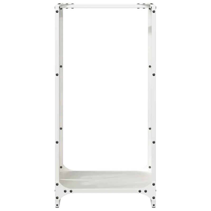 Brennholzregal Weiß 40x30x80 cm Kaltgewalzter Stahl