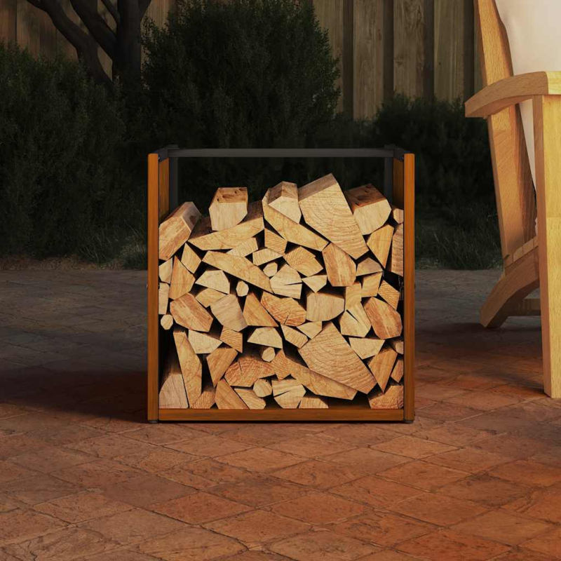 Brennholzregal 40x40x40 cm Wetterfester Stahl