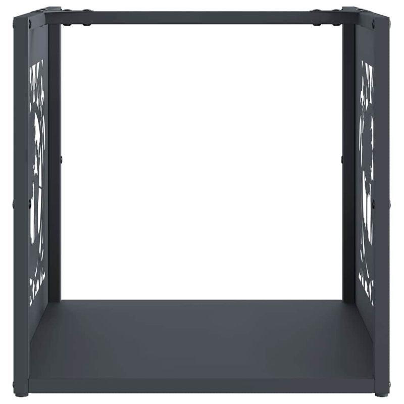 Brennholzregal Anthrazit 40x40x40 cm Kaltgewalzter Stahl