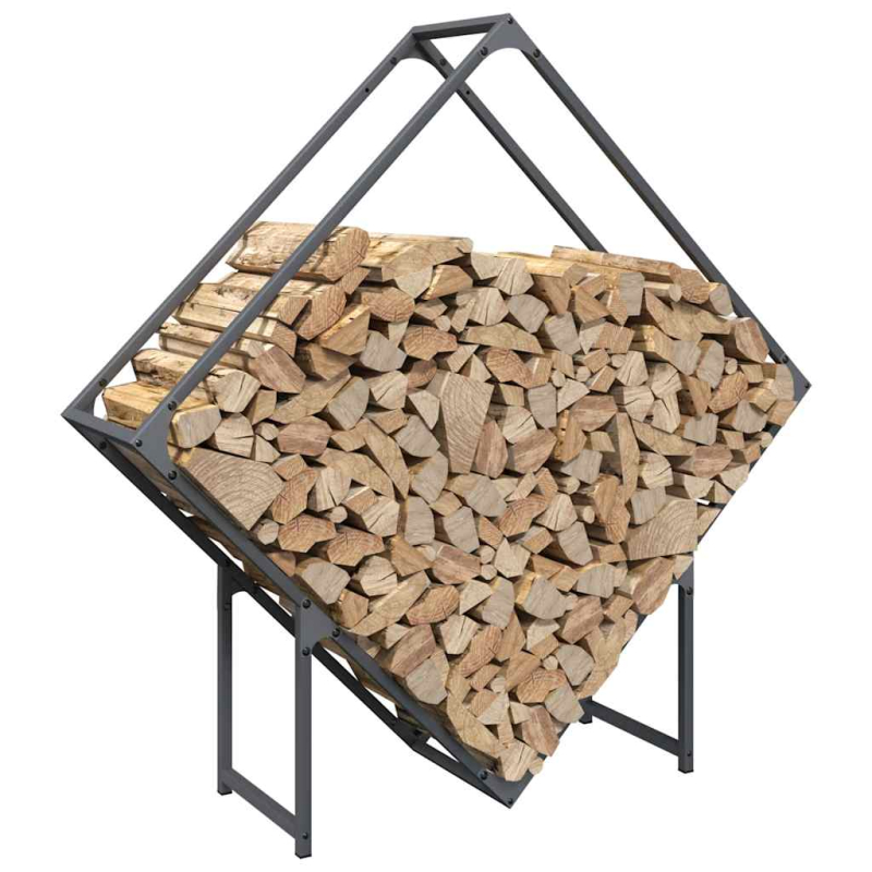Brennholzregal Anthrazit 100x25x100 cm Kaltgewalzter Stahl