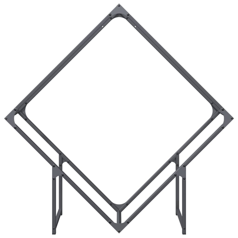Brennholzregal Anthrazit 100x25x100 cm Kaltgewalzter Stahl