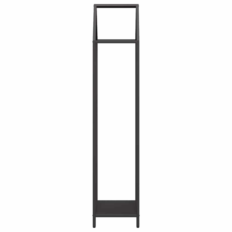 Brennholzregal Schwarz 40x25x120 cm Kaltgewalzter Stahl