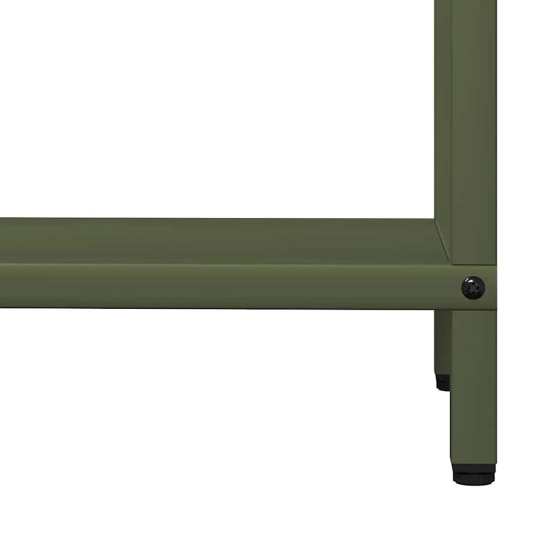 Brennholzregal Olivgrün 60x25x60 cm Kaltgewalzter Stahl