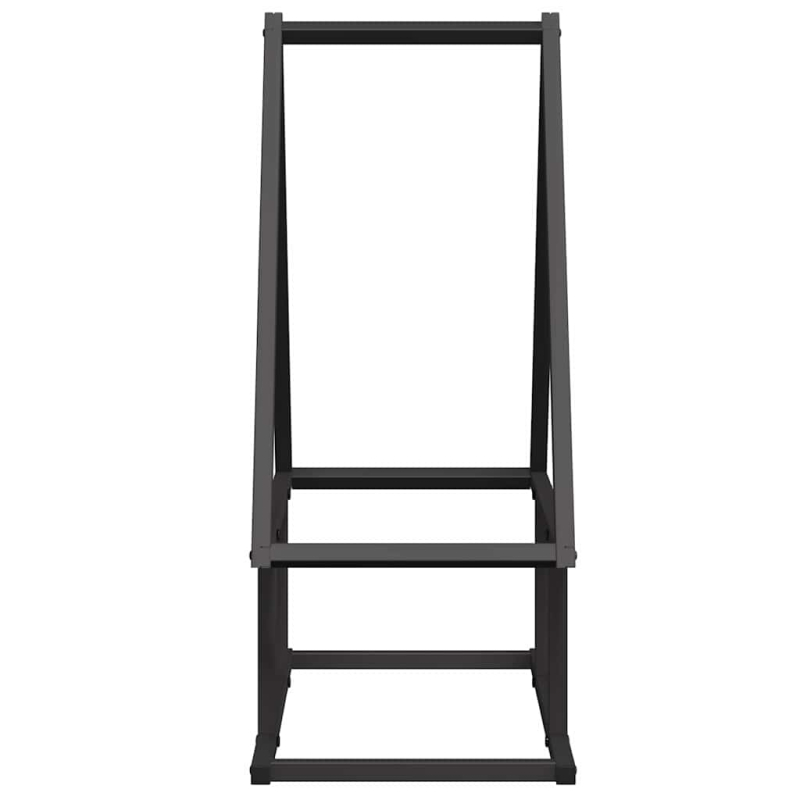 Brennholzregal Schwarz 50x25x60 cm Kaltgewalzter Stahl