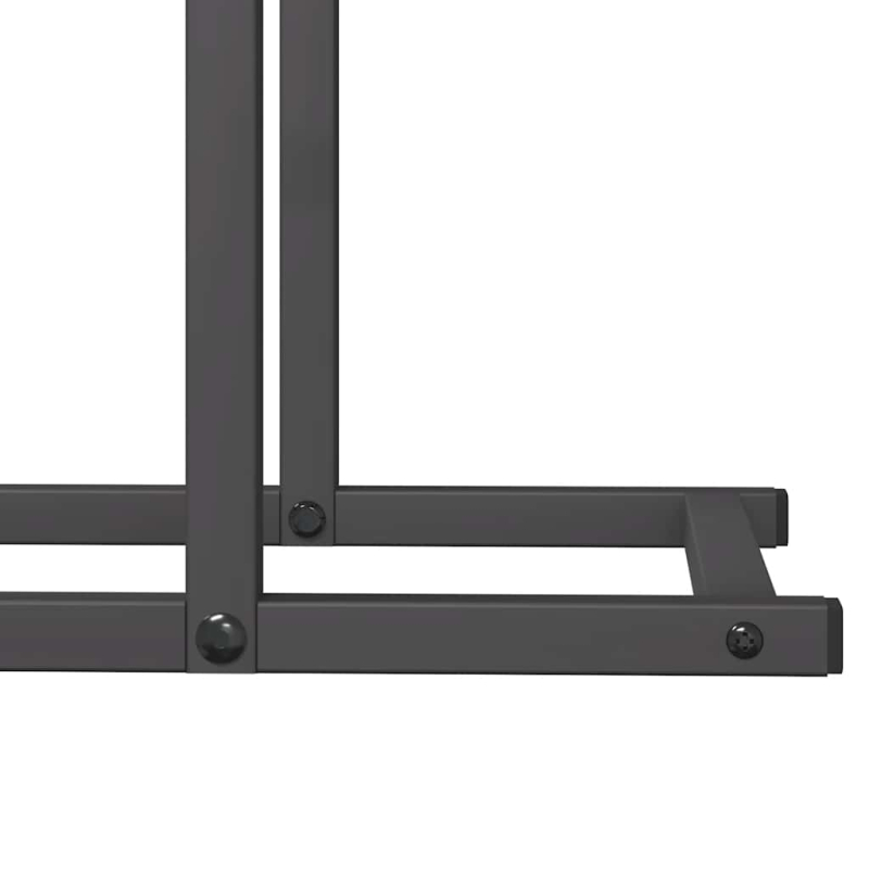 Brennholzregal Schwarz 50x25x60 cm Kaltgewalzter Stahl
