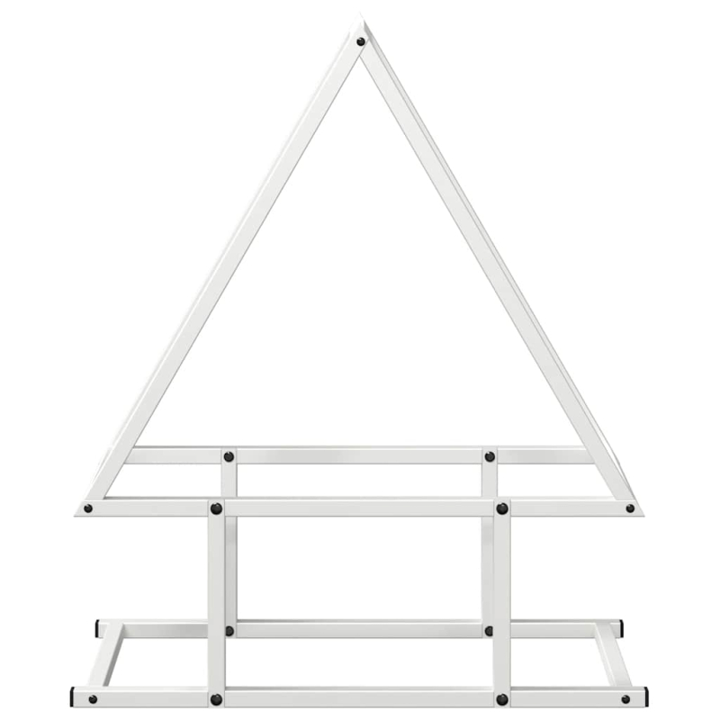 Brennholzregal Weiß 50x25x60 cm Kaltgewalzter Stahl