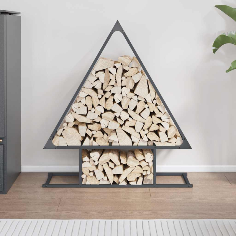Brennholzregal Anthrazit 80x25x90 cm Kaltgewalzter Stahl