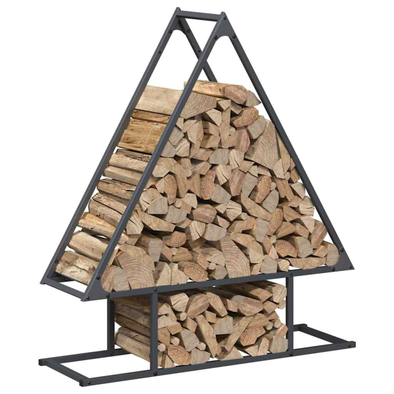 Brennholzregal Anthrazit 80x25x90 cm Kaltgewalzter Stahl