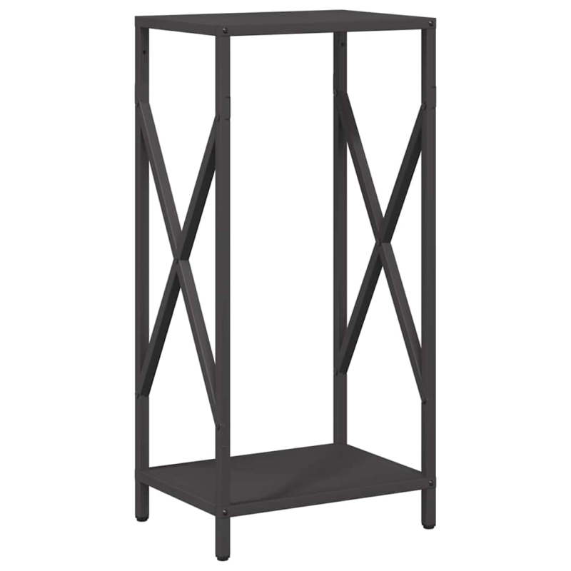 Brennholzregal Schwarz 34x25x70 cm Kaltgewalzter Stahl