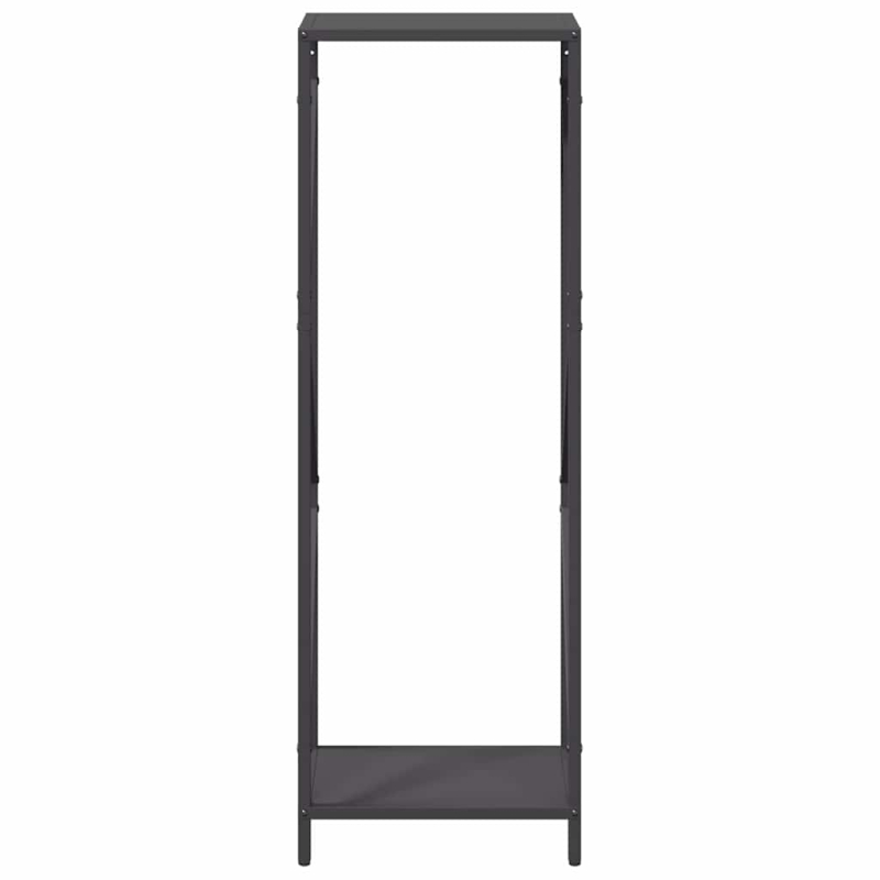 Brennholzregal Schwarz 34x25x100 cm Kaltgewalzter Stahl