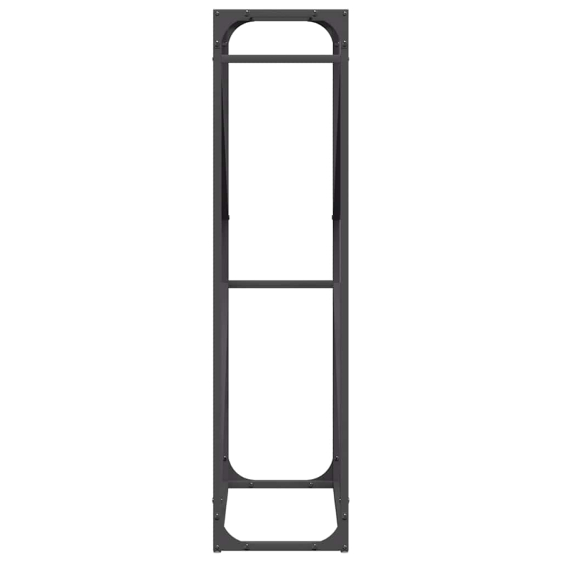 Brennholzregal Schwarz 60x25x100 cm Kaltgewalzter Stahl
