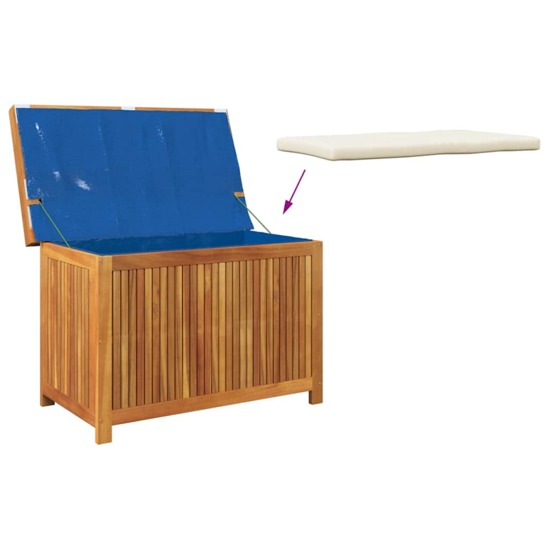 Outdoor-Kissenbox 90x50x60,5 cm Massivholz Akazie