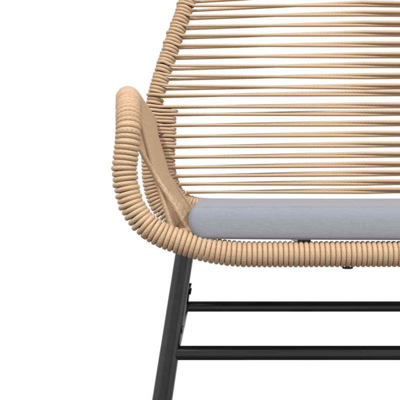 9-tlg. Garten-Essgruppe mit Kissen Braun Poly Rattan Glas