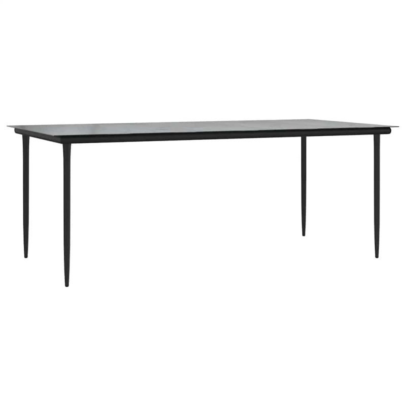 7-tlg. Garten-Essgruppe mit Kissen Braun Poly Rattan Glas