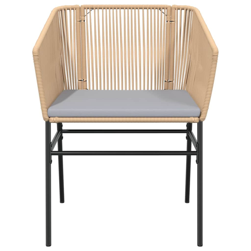 9-tlg. Garten-Essgruppe mit Kissen Braun Poly Rattan Glas