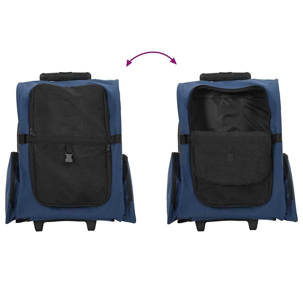 Trolley für Haustiere 3-in-1 Blau 48x32x57 cm cm Oxford-Gewebe