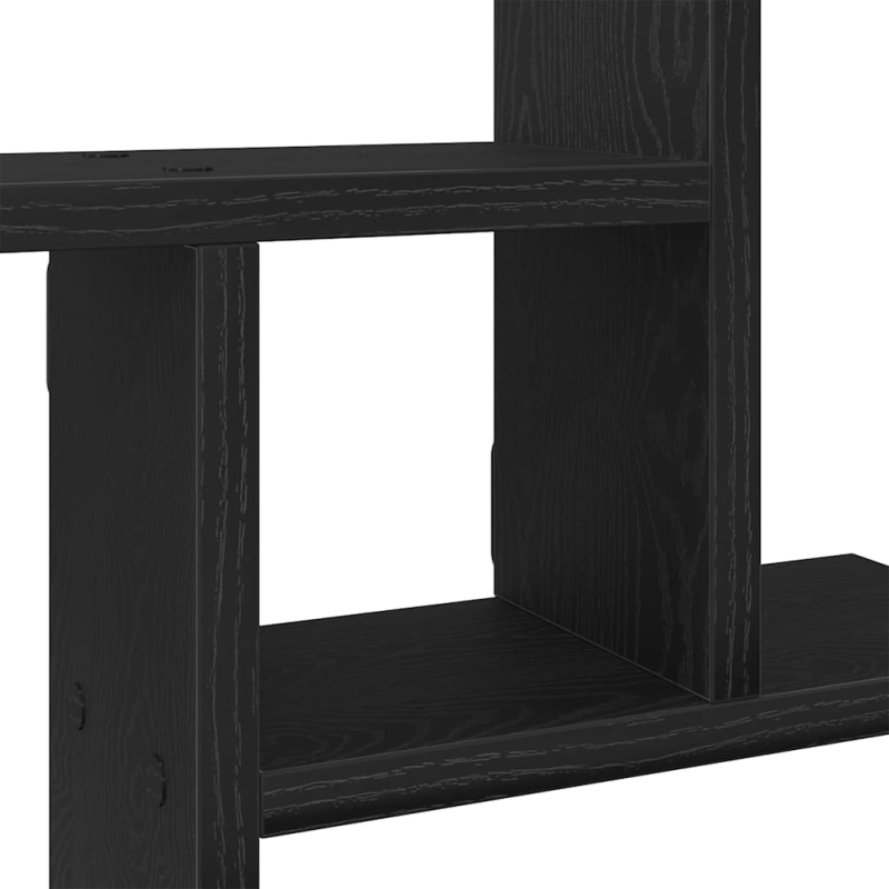 Wandregale 2 Stk. Schwarz Eichen-Optik 38x12x38cm Holzwerkstoff