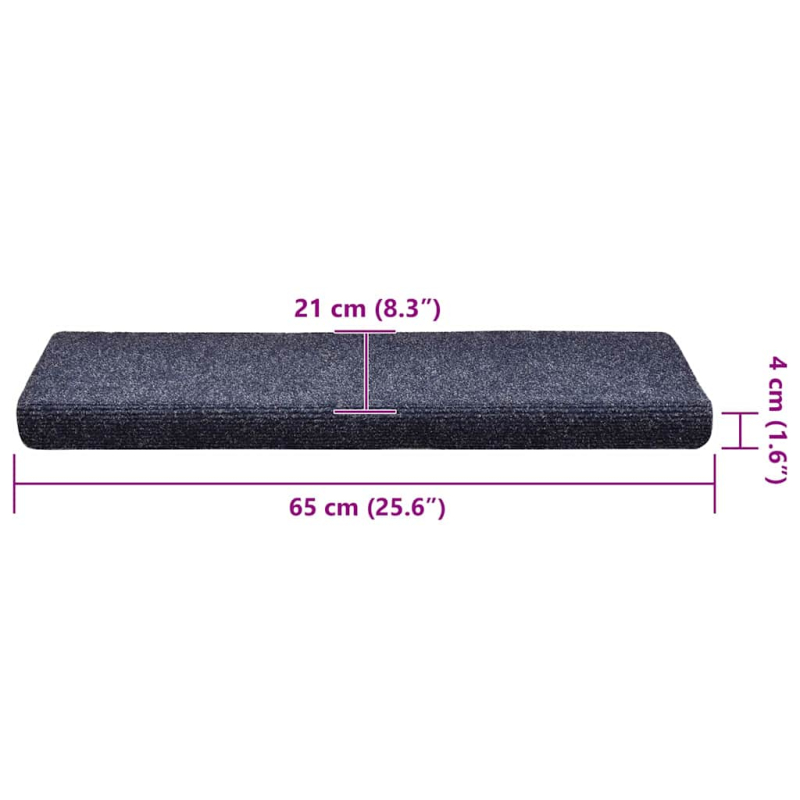 Stufenmatten Selbstklebend 30 Stk. Blau 65x21x4 cm