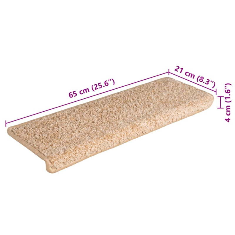 Stufenmatten 30 Stk. 65x21x4 cm Golden