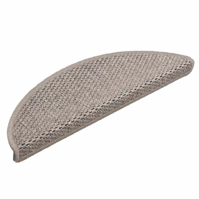 Stufenmatten Selbstklebend Sisal-Optik 30Stk. 56x17x3cm Silbern