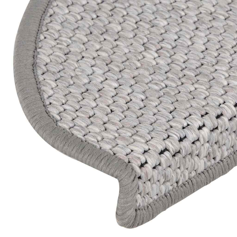 Stufenmatten Selbstklebend Sisal-Optik 30Stk. 65x21x4cm Platina