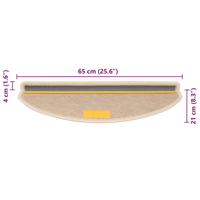 Stufenmatten Selbstklebend Sisal-Optik 30Stk. 65x21x4cm