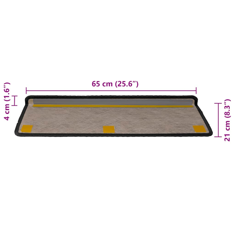 Stufenmatten Selbstklebend Sisal-Optik 30Stk. 65x21x4cm