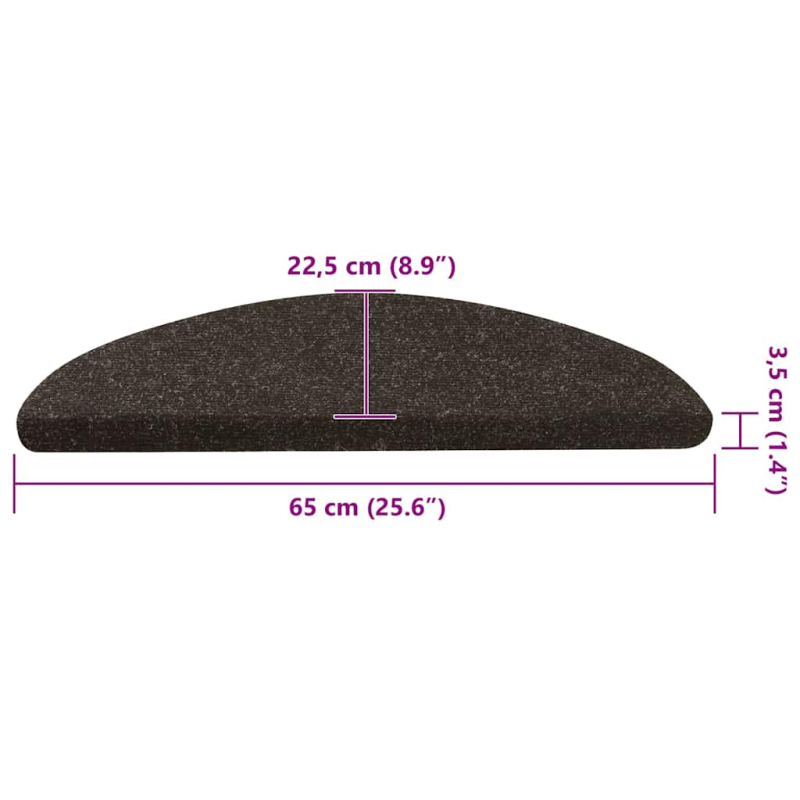 Stufenmatten Selbstklebend 20 Stk. Anthrazit 65x22,5x3,5 cm