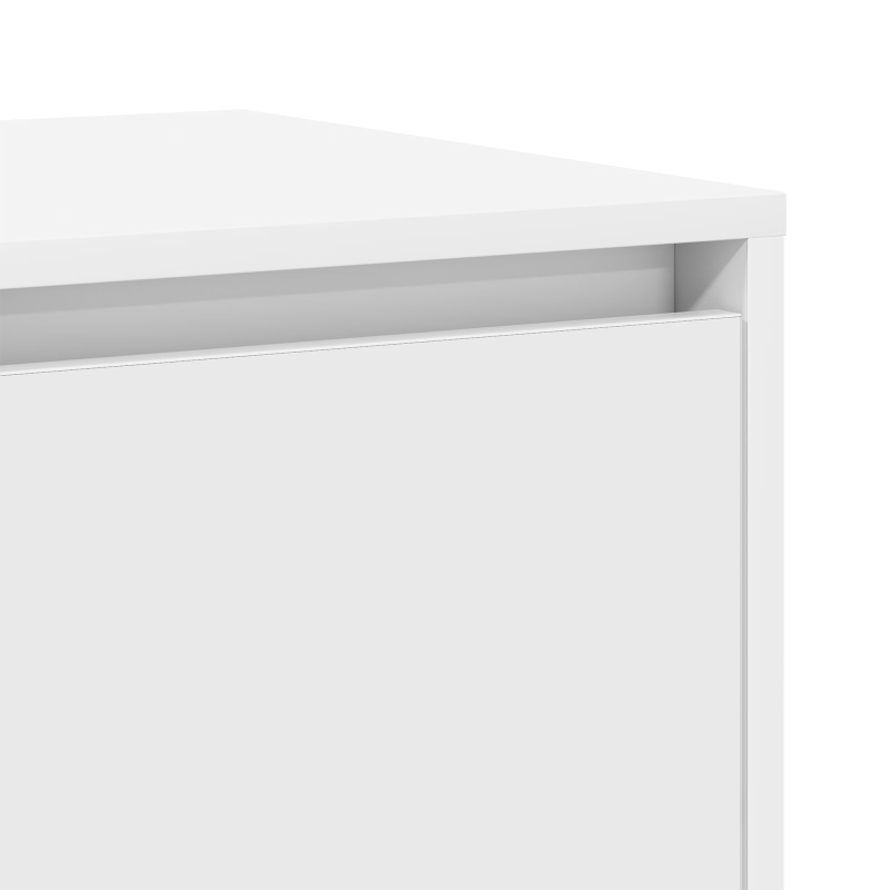 Weißes Sideboard Weiß Holz 135 x 41 x 75 cm Weißes Sideboard