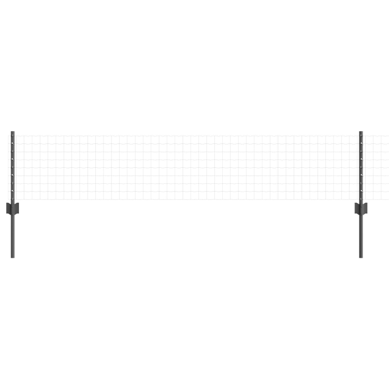 Zaunpfosten 11 st U-Channel Grau 80 cm Stahl