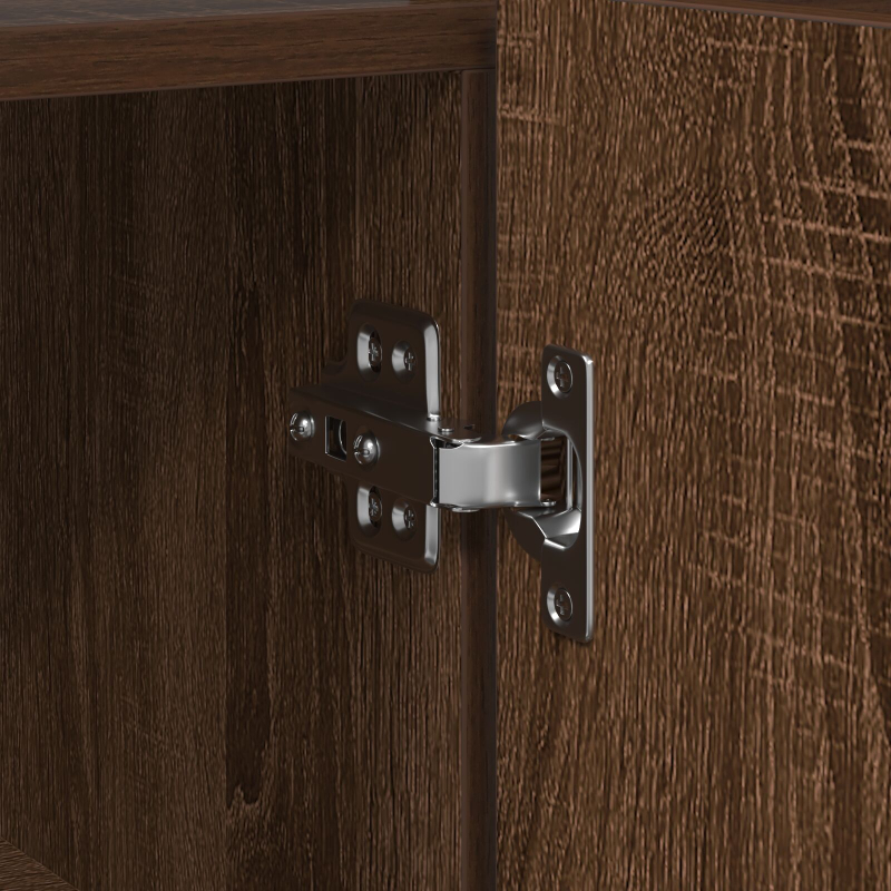 Sideboard Braune Eiche Verarbeitetes Holz 116 x 30 x 75 cm