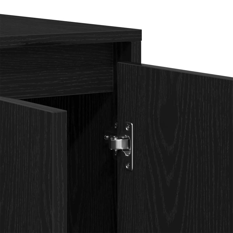 Schwarzes Eichen-Sideboard Schwarze Eiche Holz 120 x 41 x 75 cm