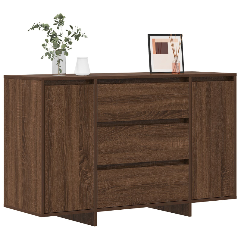 Sideboard Braun Eiche 120x41x75 cm Engineering Holz