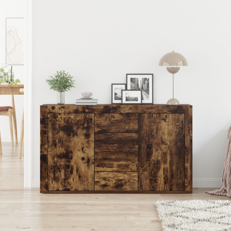Sideboard Geräucherte Eiche Holzwerkstoff 120 x 36 x 69 cm