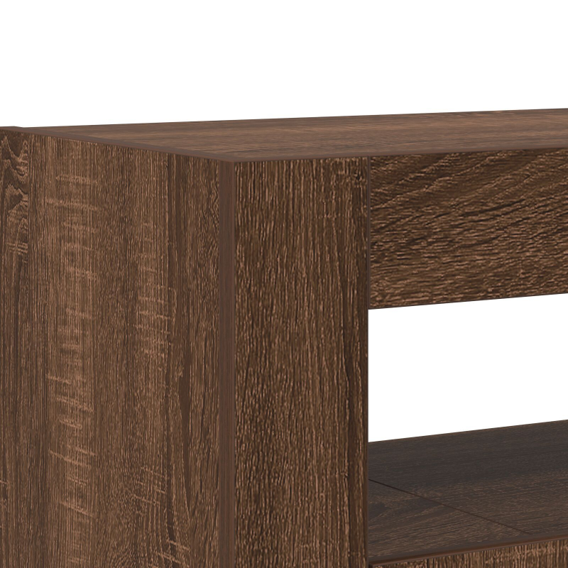 Sideboard Braune Eiche Verarbeitetes Holz 116 x 30 x 75 cm