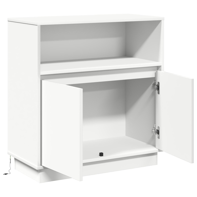 Sideboard mit LED Weiß 71x34,5x75 cm Holzwerkstoff