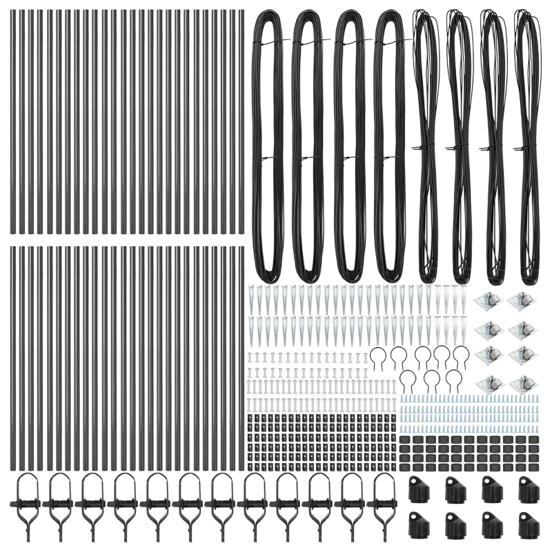 Zaunpfosten mit Spitze 52 Stück Ø32 mm 60 cm Verzinkter Stahl