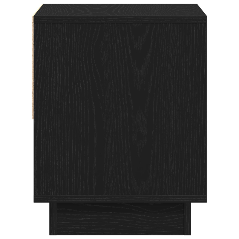 Nachttisch 2 Stück Schwarz Eiche 45x34x49 cm Holzwerkstoff