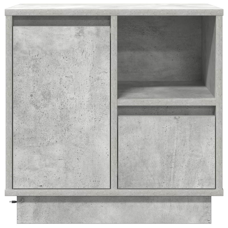 Nachttische mit LED 2 Stück Beton Grau 50x34,5x50 cm