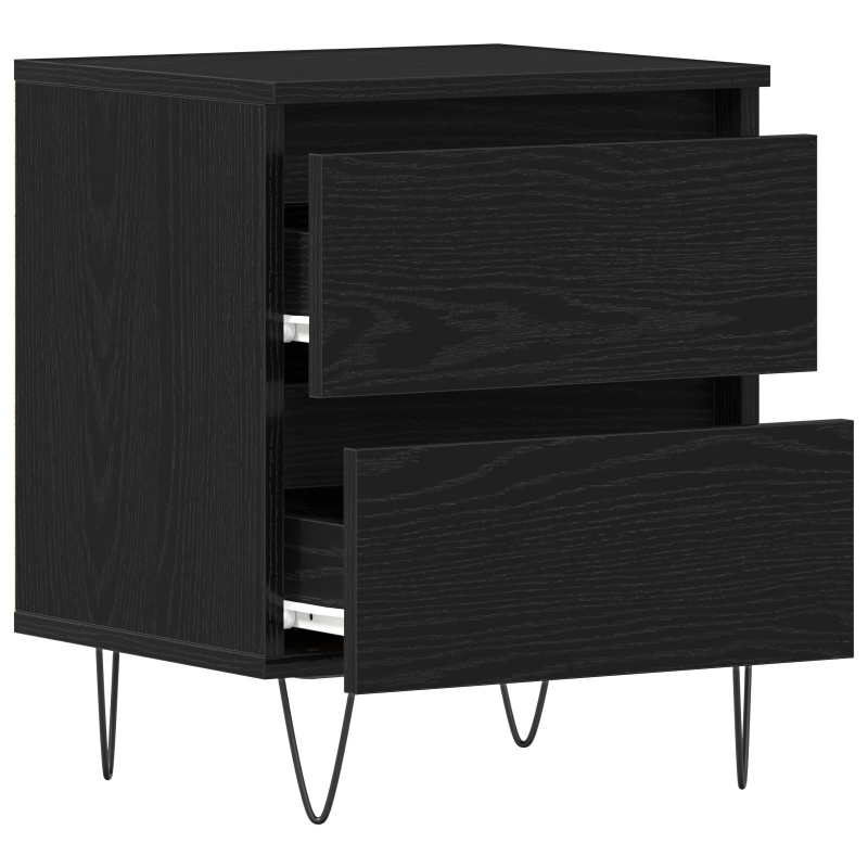 Nachttisch Schwarz Eiche 40x35x50 cm Ingenieurholz