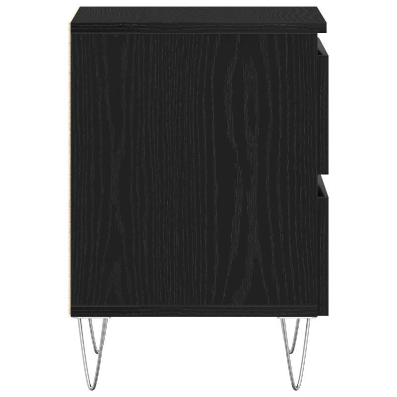 Nachttisch Schwarz Eiche 40x35x50 cm Ingenieurholz