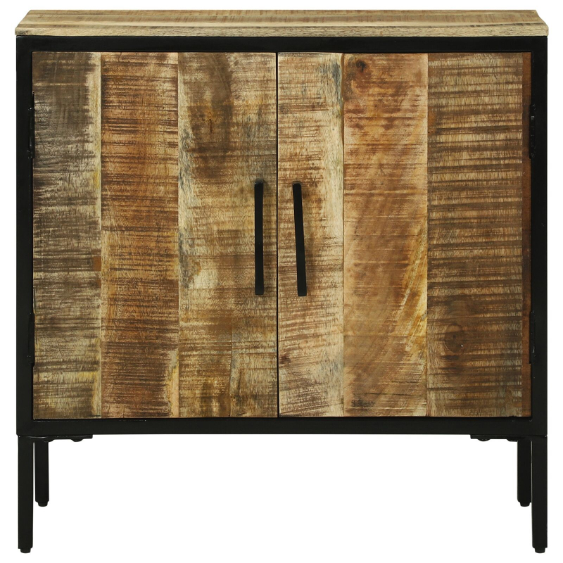 Sideboard 70x35x70 cm Massives Raues Holz Mango