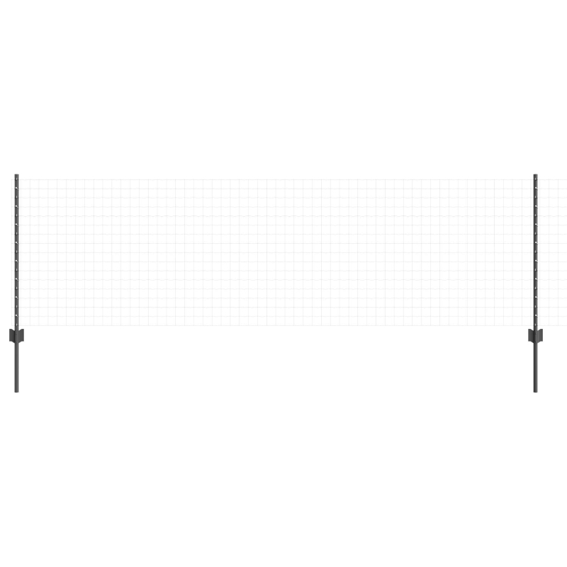 Zaunpfosten 44 Stück U-Kanal Grau 120 cm Stahl